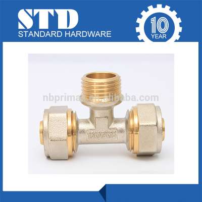 Wholesale Compression Fitting/Male Threaded Tee/Brass Compress Fitting