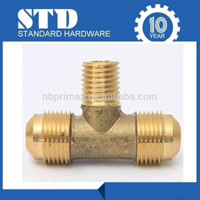 Low price Flare NPT tee/ brass Gas Fitting/Brass Pipe Fitting